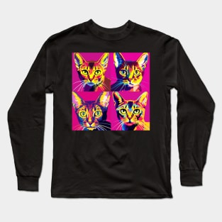 Abyssinian Pop Art - Cat Lover Gift Long Sleeve T-Shirt